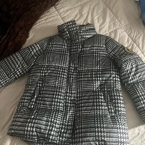 Women's POLO Black and White Puffer Jacket